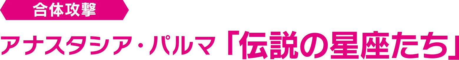 合体攻撃 アナスタシア・パルマ「伝説の星座たち」