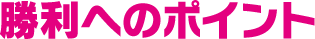 勝利へのポイント